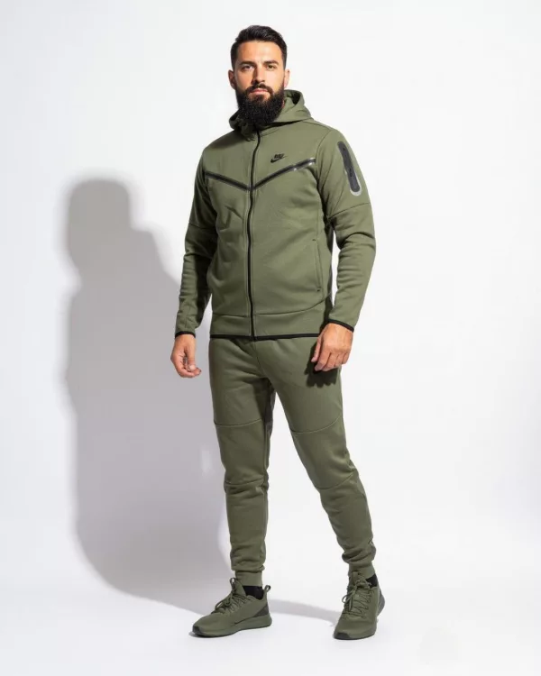 SPORTSWEAR TECH FLEECE muška trenerka sa kapuljačom - maslinasto zelena